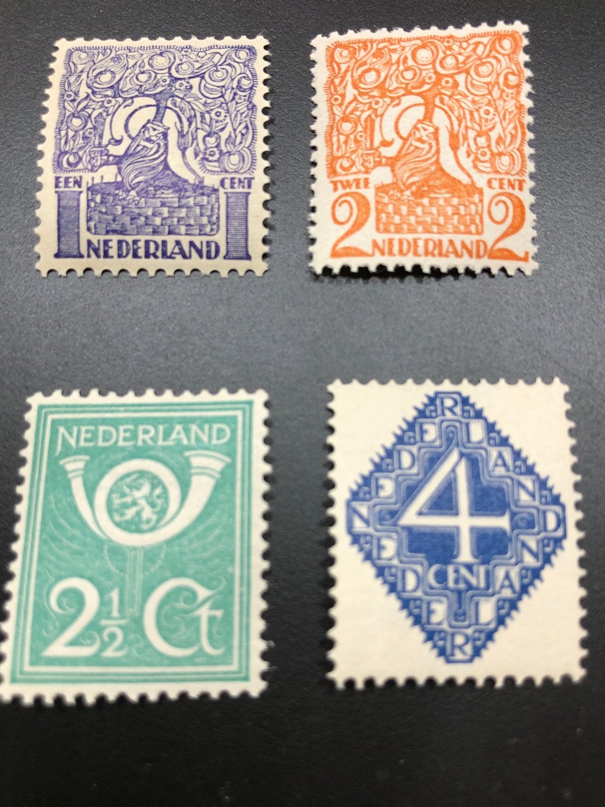 Nederlandse Postzegels: 1, 2, 2,5 en 4 Cent (Jaren '20-'30), Verzenden, T/m 1940, Postfris