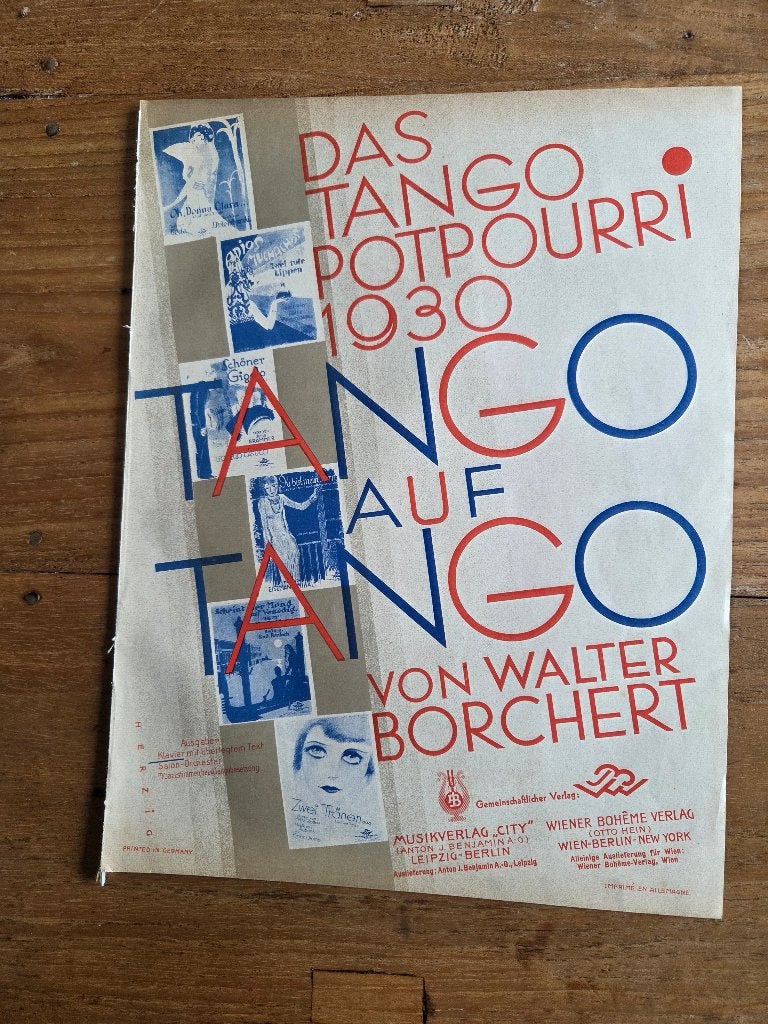 Jugendstil Das Tango Potpourri 1930, Ophalen of Verzenden, Gebruikt