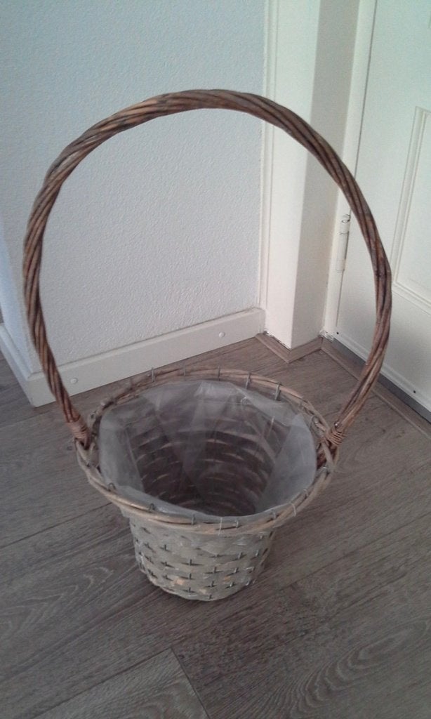 Leuke mand. Zie foto's, Huis en Inrichting, Ophalen of Verzenden, Gebruikt, Rond, Riet
