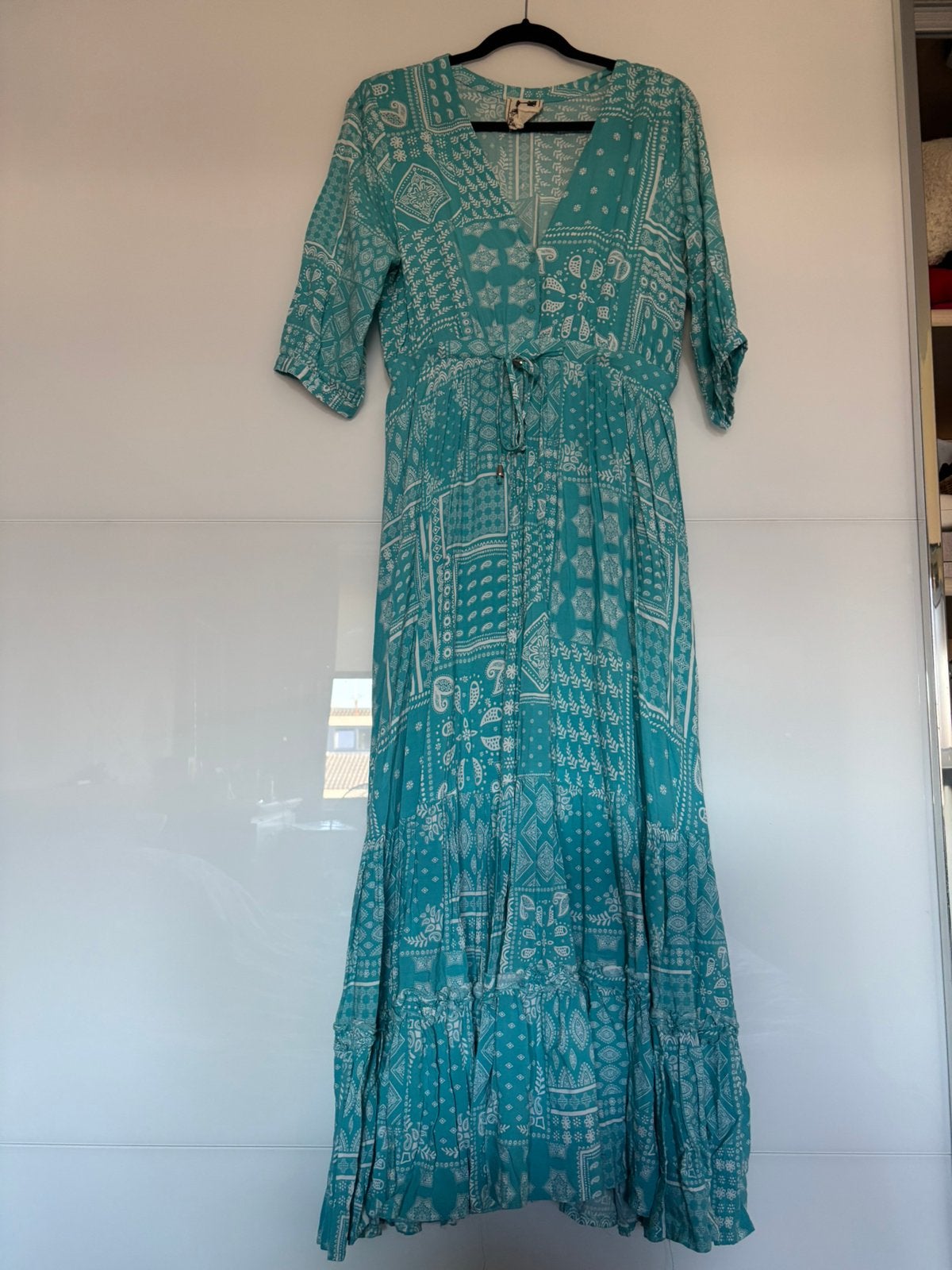 Mooie zomerjurk jaase mt m, Kleding | Dames, Jurken, Maat 38/40 (M), Blauw, Ophalen of Verzenden, Zo goed als nieuw