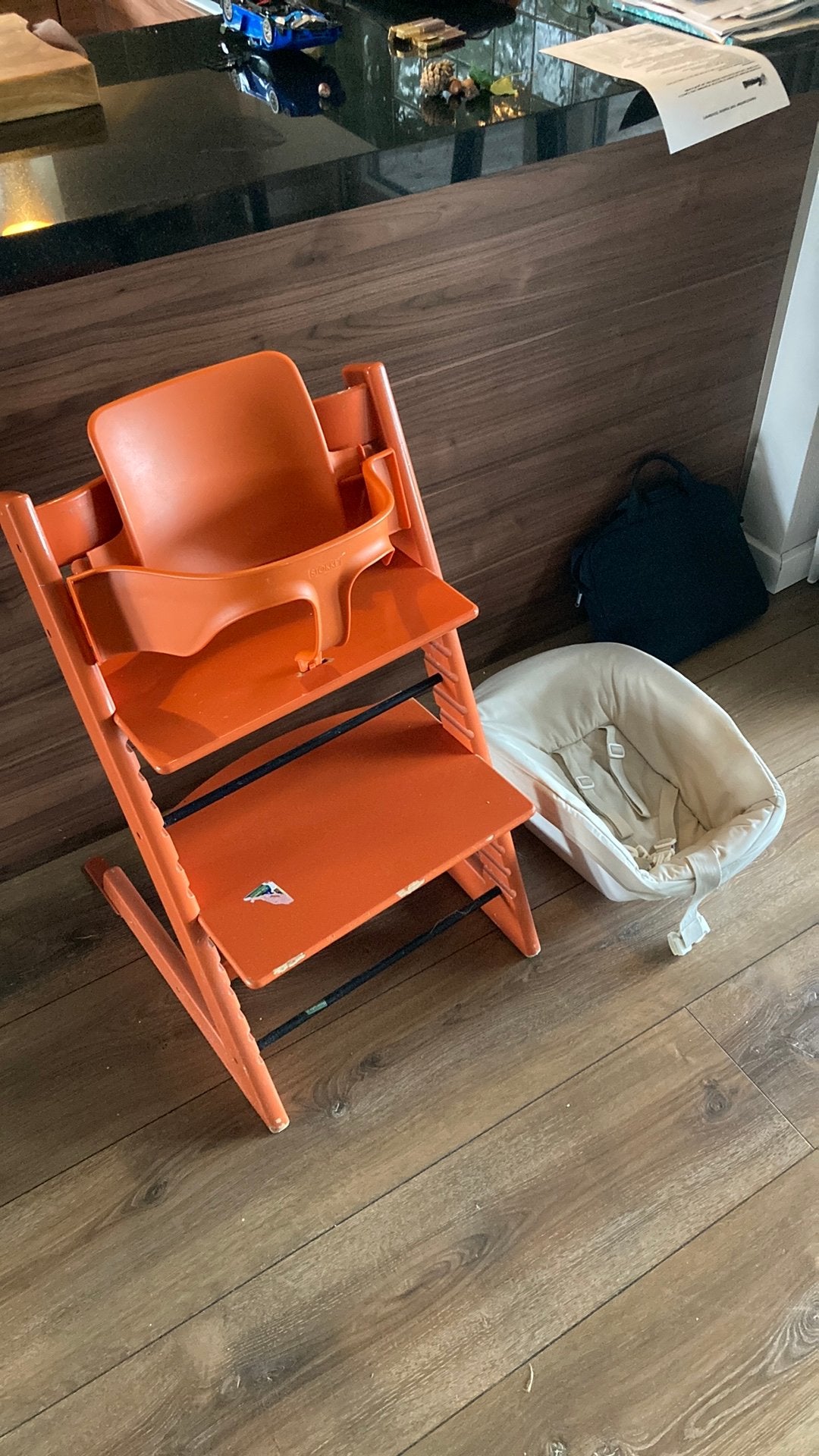 Tripptrapp stoel met newborn set, Ophalen, Gebruikt, Meegroeistoel