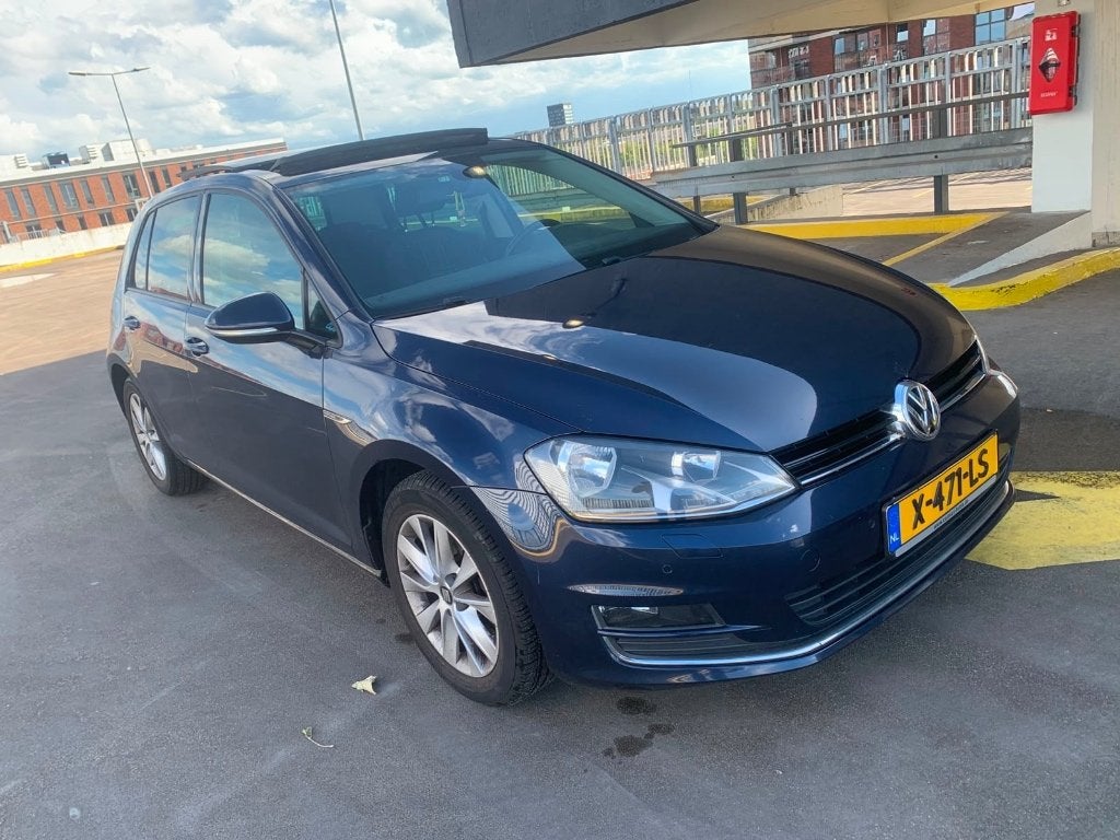 Volkswagen golf 7 1.4 TSI, Auto's, Bluetooth, Zwart, Blauw, Handgeschakeld