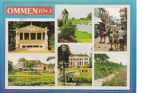 Ansichtkaart 	Ommen	6-luik, Verzamelen, Ansichtkaarten | Nederland, Verzenden, 1960 tot 1980, Gelopen, Overijssel