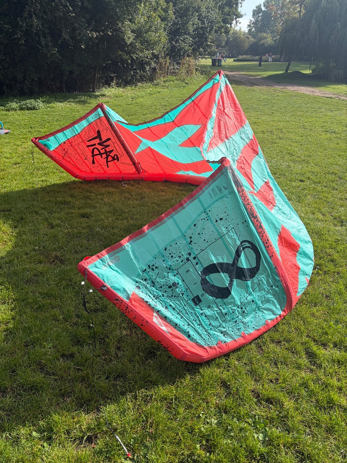 F-one Bandit Kiteset 8m met bar en tas, Watersport en Boten, Gebruikt, 8 m², Bar, Geen board