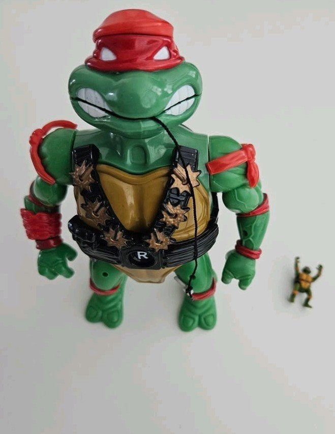 Vintage Teenage Mutant Ninja Turtles Raphael actiefiguur, Ophalen, Gebruikt