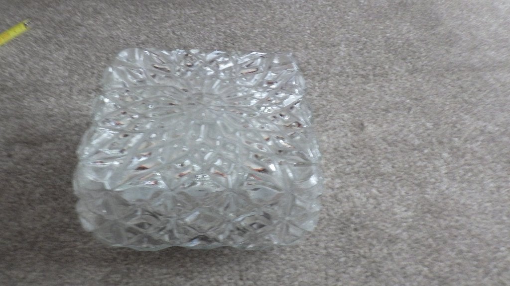 prachtige vintage plafondlamp van glas, Gebruikt, Vintage, Glas, Overige kleuren