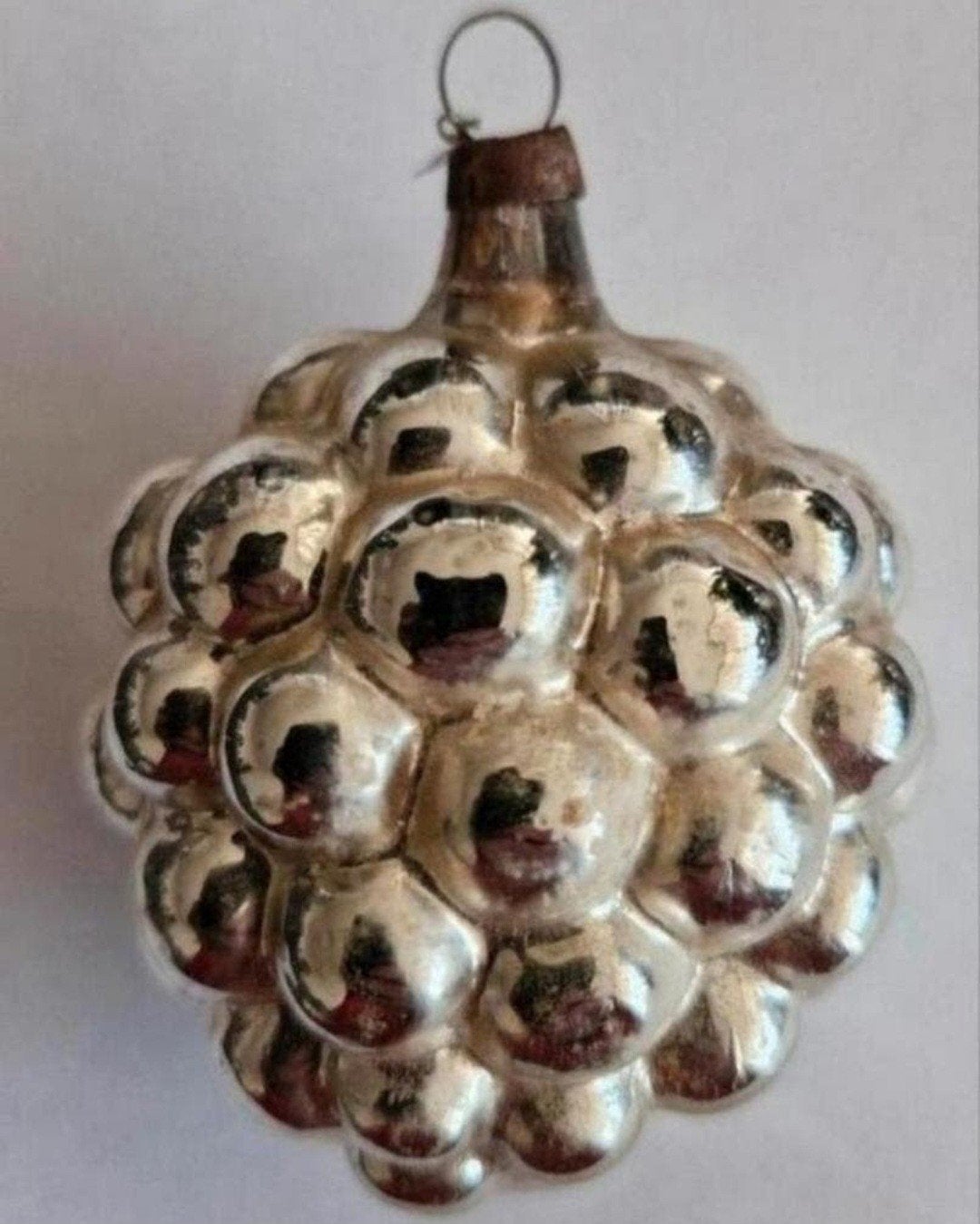 Oude Kerstbal Zilverkleurig, Diversen, Kerst, Ophalen of Verzenden