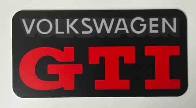 VOLKSWAGEN GTI    - RECLAMEBORDJE  30x15 (maat USA kenteken), Verzamelen, Ophalen of Verzenden, Zo goed als nieuw, Auto's