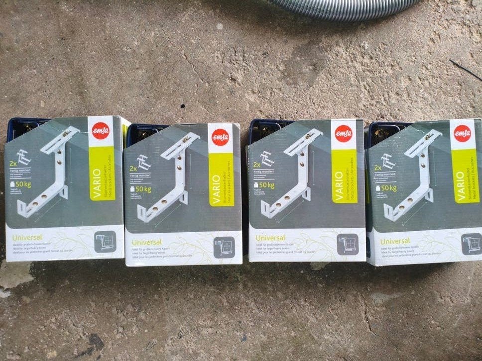 8 Nieuwe Emsa Vario plantenbak hangers tot 50KG blauw, Minder dan 30 cm, Minder dan 60 cm, Nieuw, Ophalen of Verzenden