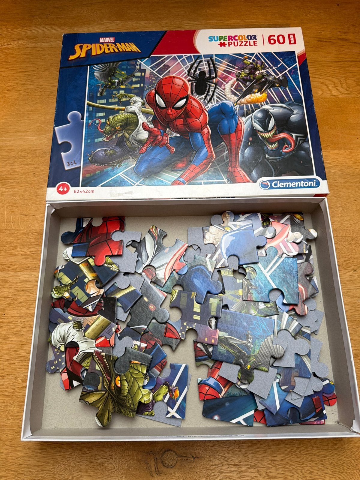 Spider-Man Supercolor Legpuzzel 60 Stukjes Clementoni, Ophalen, Meer dan 50 stukjes, Gebruikt, 4 tot 6 jaar