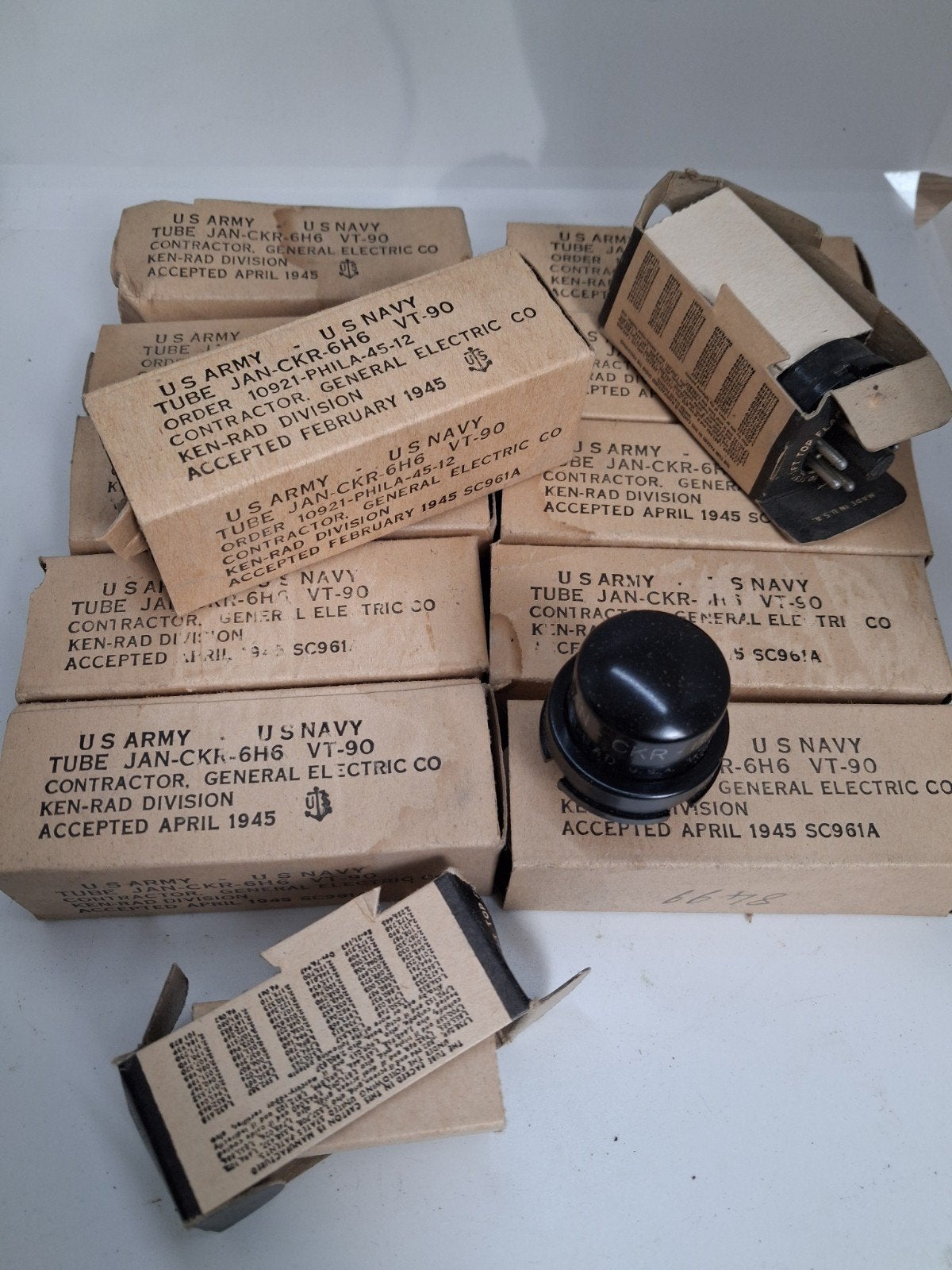 US WW2 Tube JAN CKR 6H6 US NAVY PHILA set van 12, Verzamelen, Amerika, ., Ophalen of Verzenden, .