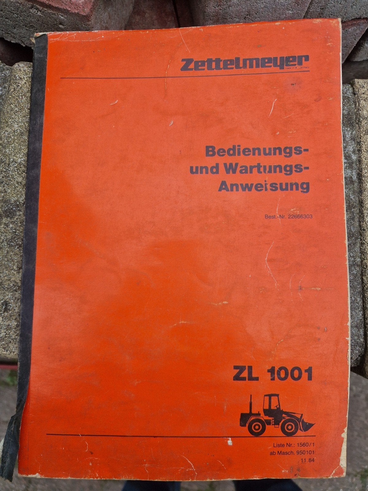Zettelmeyer ZL 1001 Bedienungs- en Wartungsanweisung, Ophalen of Verzenden