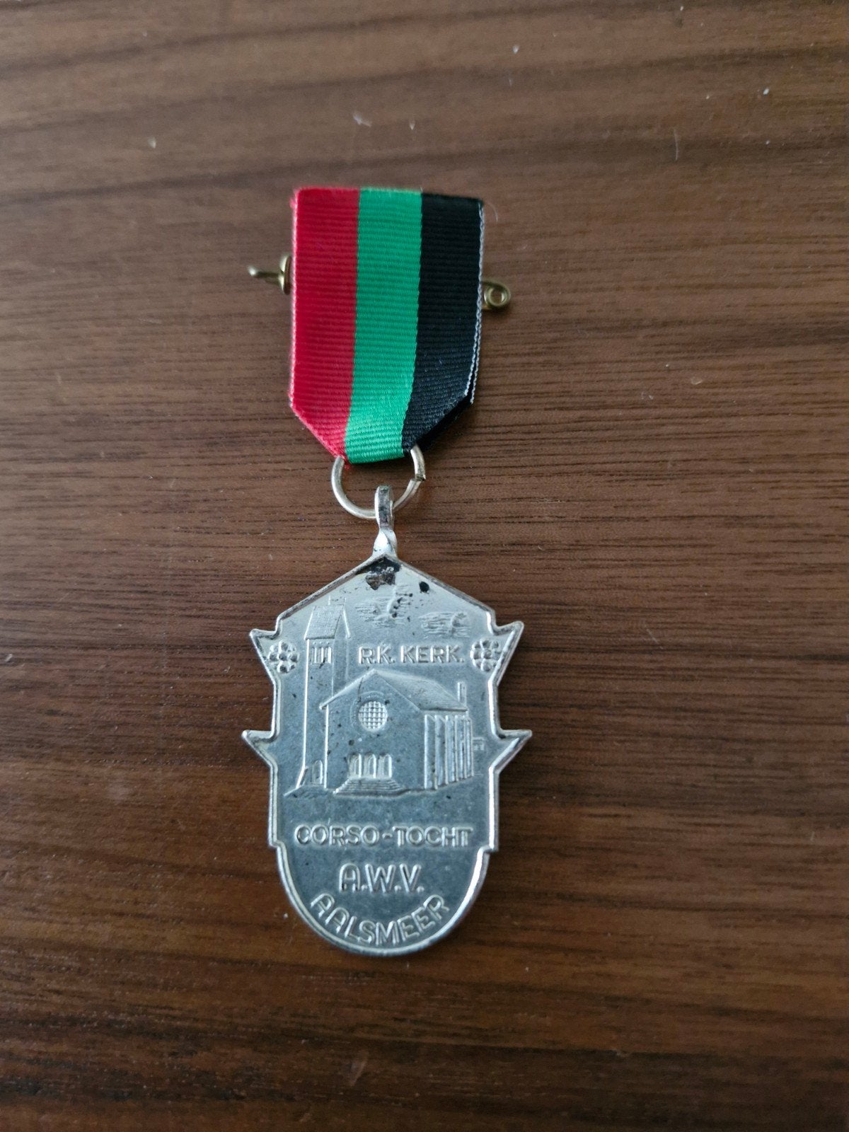 096 Historische Medaille RK Kerk Corso-Tocht Aalsmeer, Ophalen of Verzenden