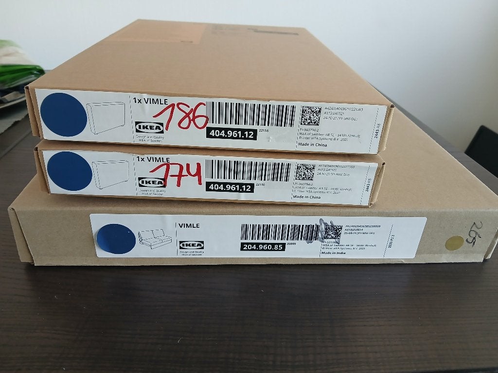 Ikea VIMLE Hoes 2-zitsbank, Saxemara zwartblauw., Ophalen of Verzenden, Nieuw, Tweepersoons