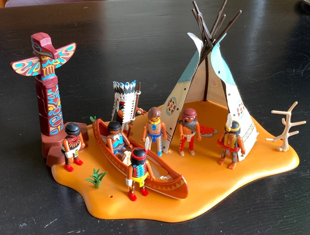 Playmobil indianen kamp set 4012 (niet compleet), Ophalen of Verzenden, Gebruikt, Losse onderdelen