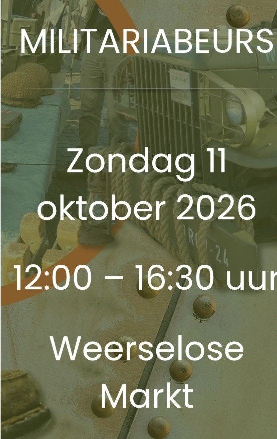 Militariabeurs Weerselo Markt - 11 oktober 2026, Ophalen of Verzenden, Landmacht, Nederland