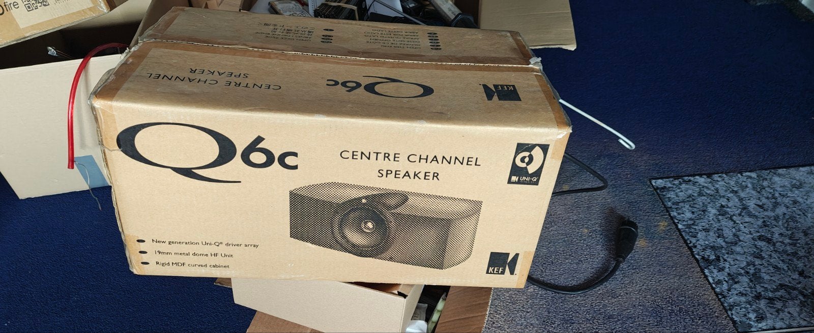 KEF Q6c Centre Channel Speaker - Nieuw in doos, Nieuw, Ophalen of Verzenden, Center speaker, Geschikt voor surround/home cinema