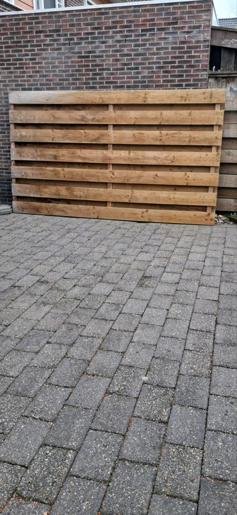 Klokgave Harde Schutting:, Tuin en Terras, Schuttingen, Ophalen, Hout, Minder dan 3 meter, 1 tot 2 meter