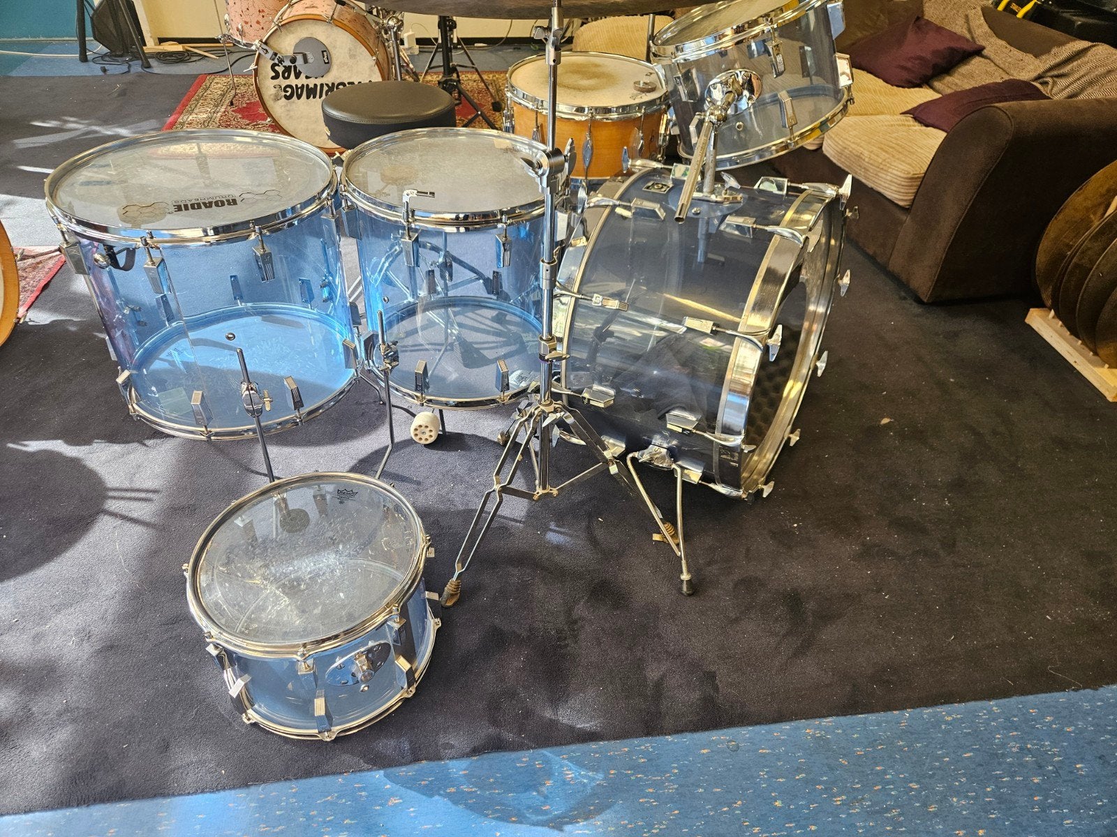 Sonor Phonic drumstel 1970 - Acryl Blauw, Ophalen of Verzenden, Gebruikt, Sonor