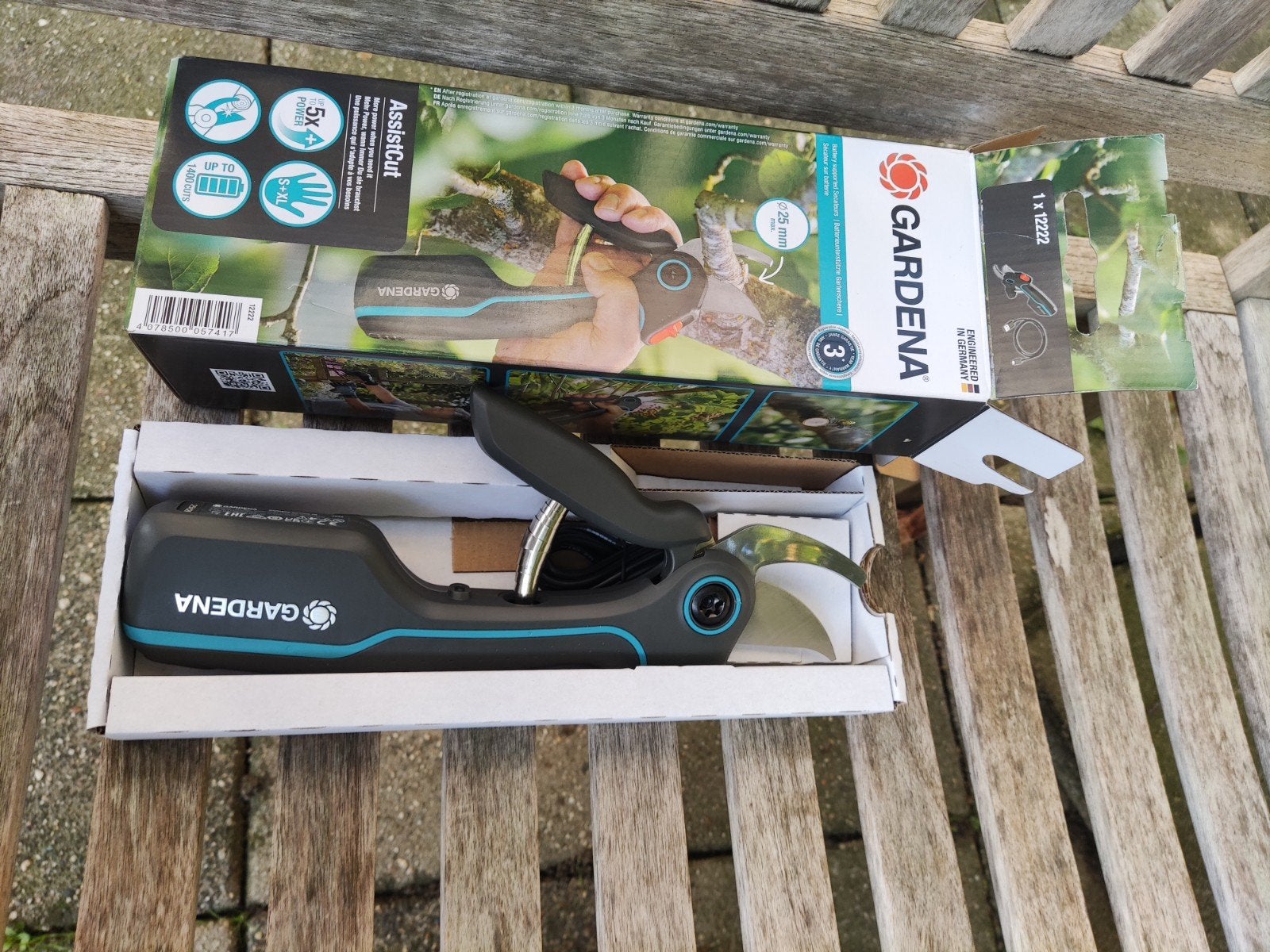 Nieuwe Gardena AssistCut Accu Snoeischaar, Ophalen of Verzenden, Nieuw, 20 t/m 29 mm, Gardena