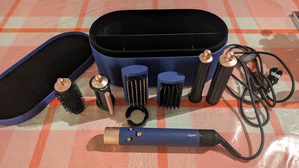 Dyson Airwrap Complete Long – Vinca Blue/Rosé, Ophalen of Verzenden, Zo goed als nieuw, Föhn of Haardroger