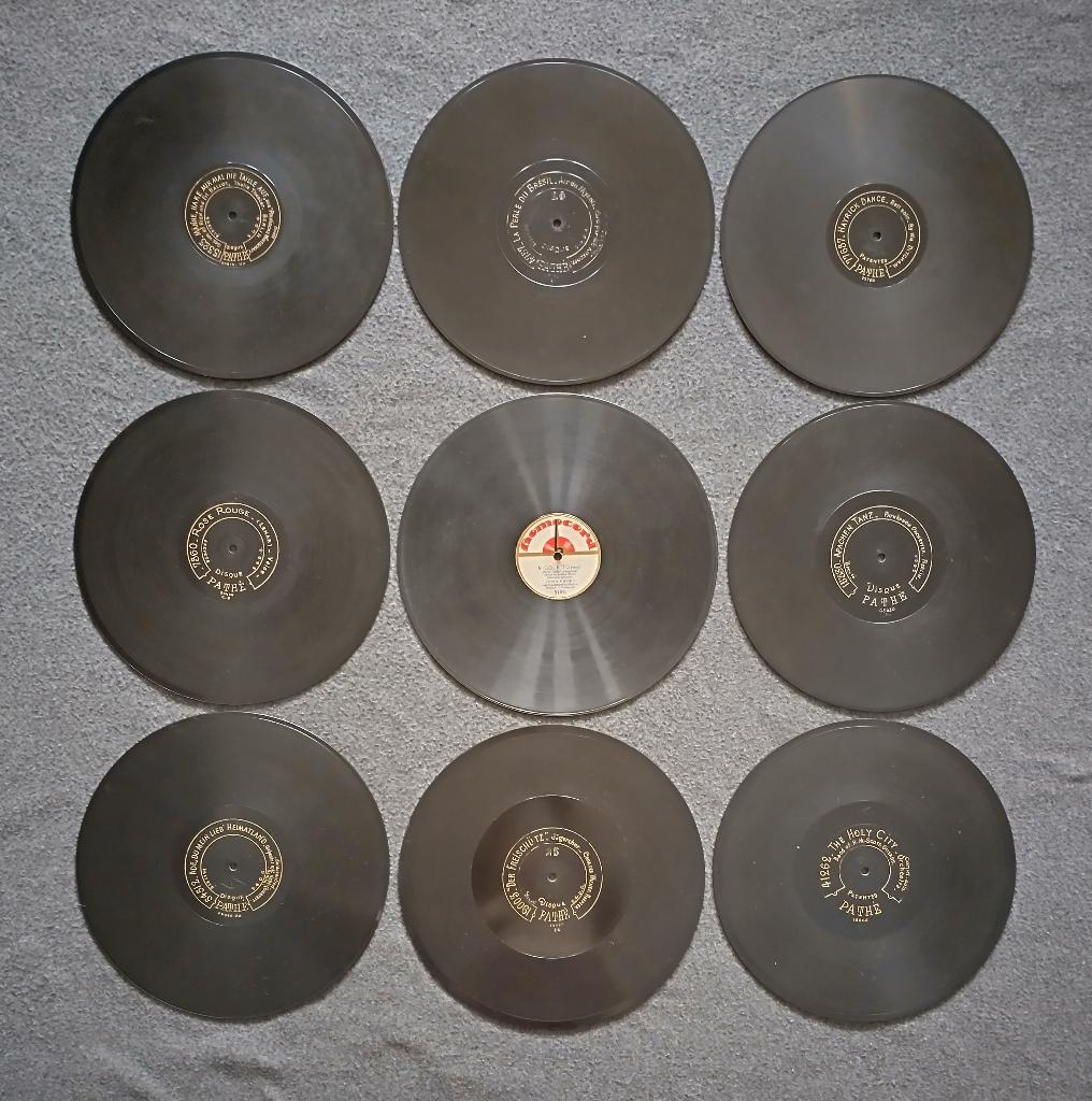 9 78-toerenplaten 12" (8 Pathé, 1 Homocord), Ophalen of Verzenden
