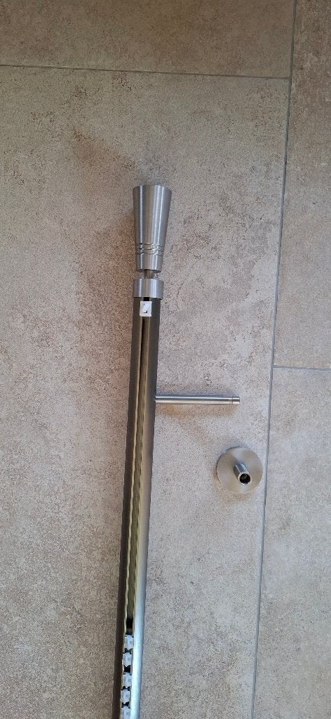 Gordijnroede RVS, Ophalen, Overige materialen, 180 cm, Zo goed als nieuw