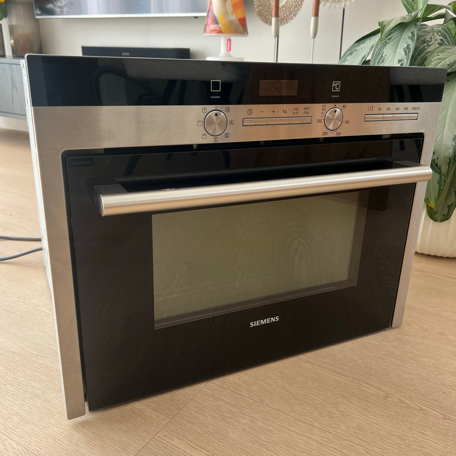 Siemens combi oven magnetron (inbouw), Ophalen, 45 tot 50 cm, Gebruikt, Hete lucht