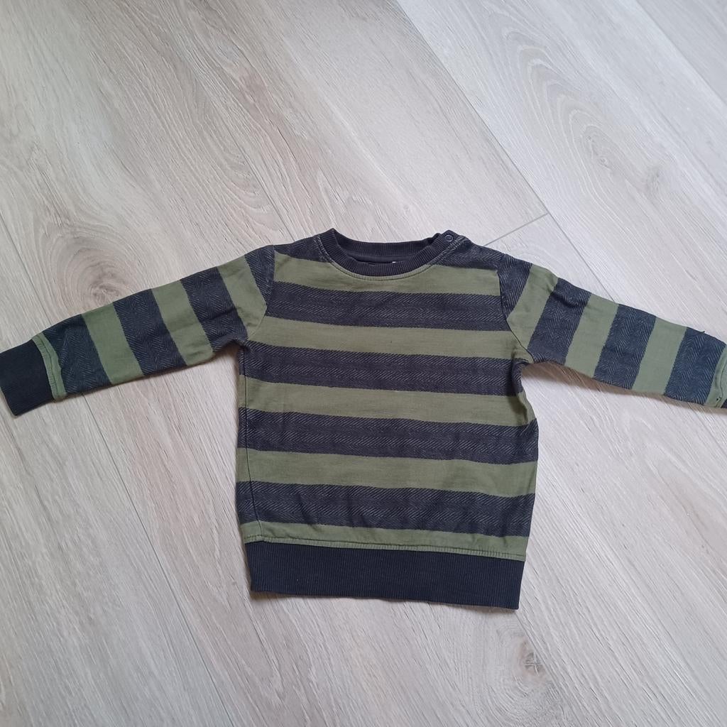 Groen grijze baby kind trui Prenatal - maat 80, Kinderen en Baby's, Babykleding | Maat 80, Gebruikt, Ophalen of Verzenden, Prenatal
