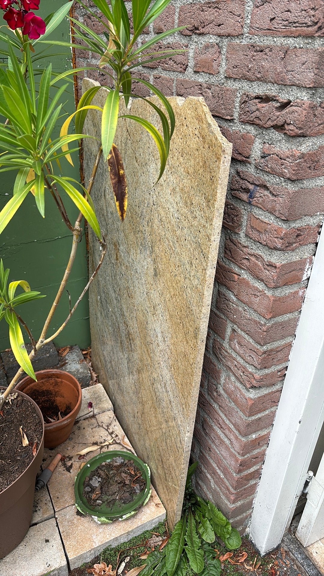 Groot stuk graniet blad, Ophalen, Overige typen, Minder dan 20 cm, Zo goed als nieuw