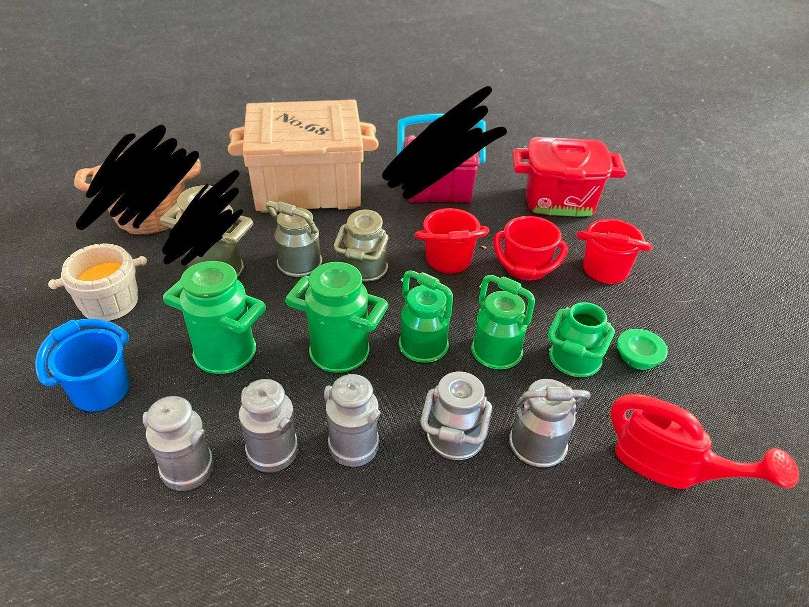 Playmobil emmertjes, kist, melkbus., Ophalen of Verzenden, Zo goed als nieuw