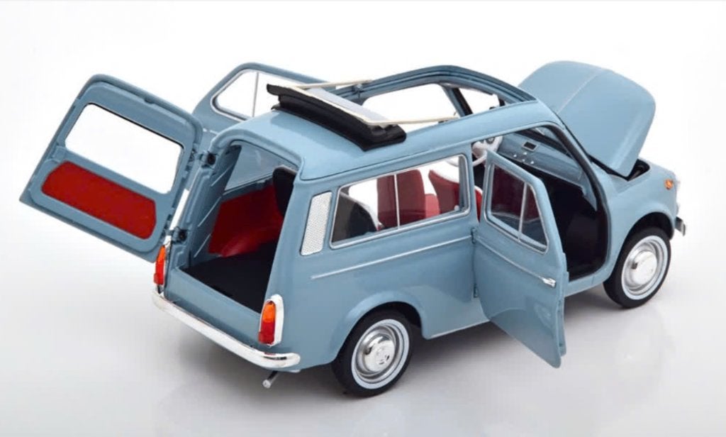 FIAT 500 GIARDINIERA '64 BLAUW SCHAAL 1/18 NOREV REF. 187726, Verzenden, Nieuw, Auto, Norev