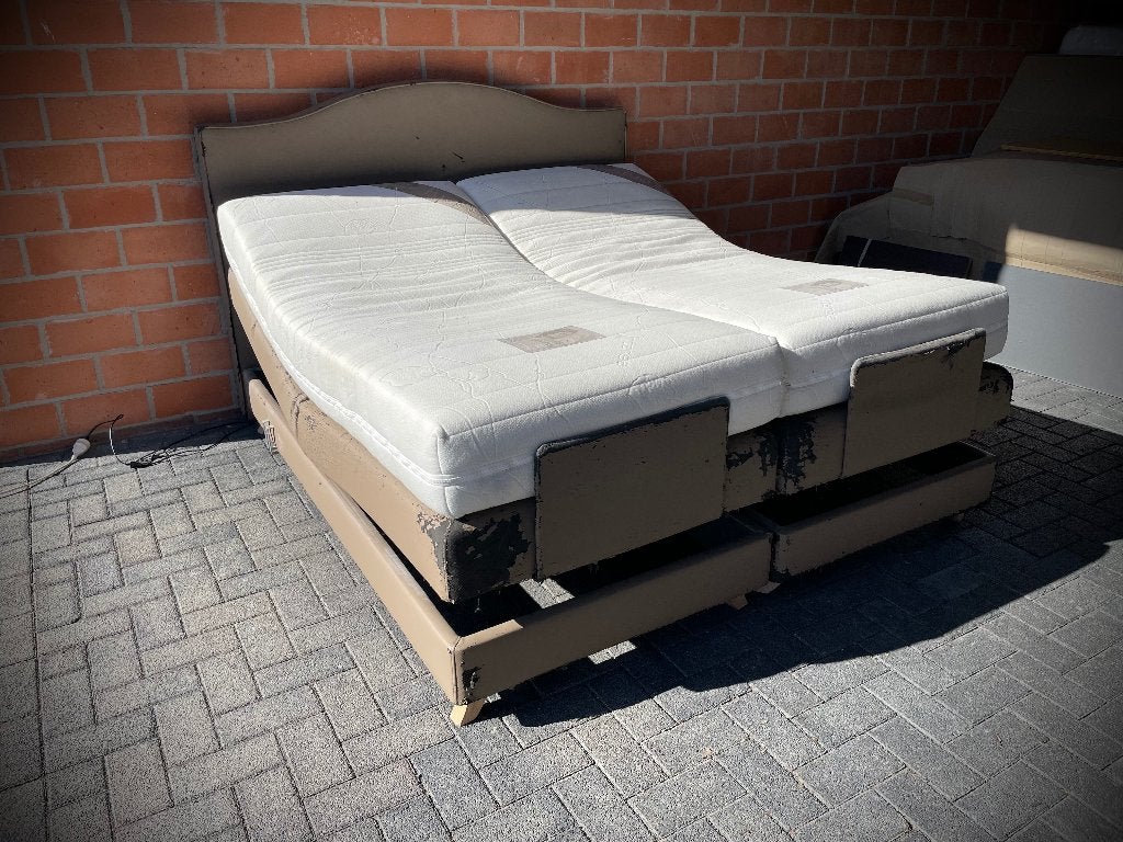 Elektrisch verstelbare boxspring 180x200cm, Ophalen, Gebruikt, Tweepersoons, 180 cm