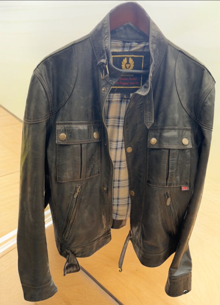 Unieke Originele Belstaff leren jas Casual mt L [ 50-52], Belstaff, Heren, Jas | leer, Ophalen of Verzenden