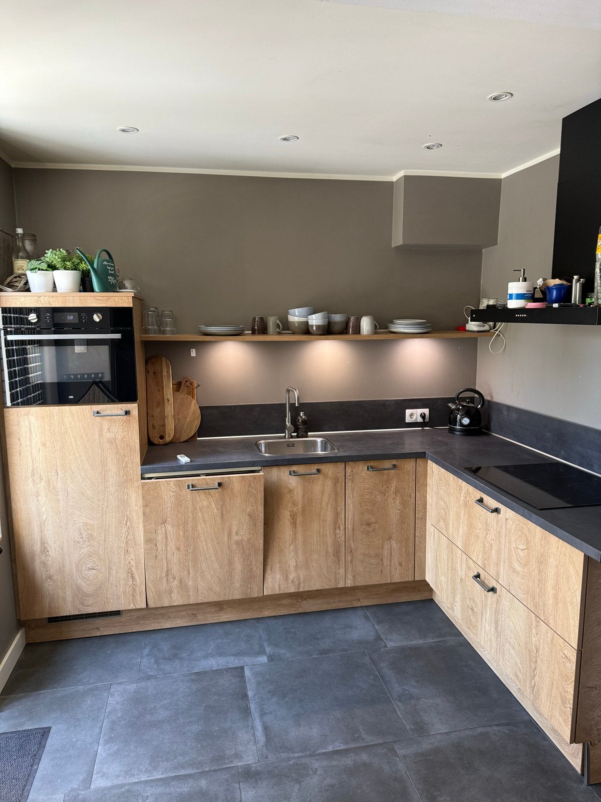Complete keuken met inbouwapparatuur, Ophalen, Gebruikt, Hete lucht, 60 cm of meer