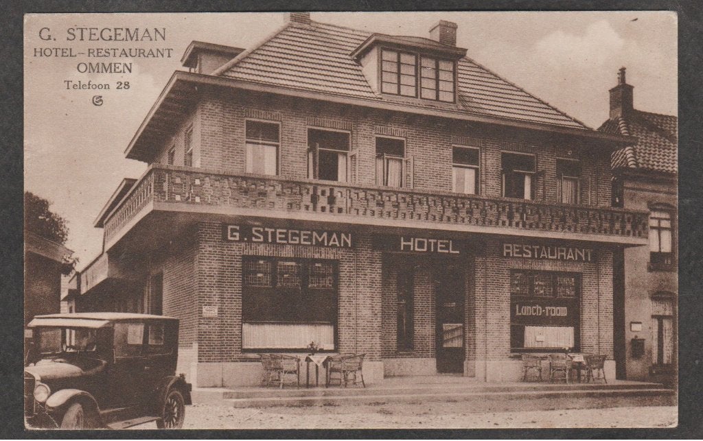 ommen hotel restaurant  g.stegeman, Verzenden, 1920 tot 1940, Ongelopen, Overijssel