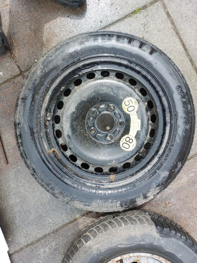 2 thuisbrengers, reservewiel, spare tire, Auto-onderdelen, Banden en Velgen, Ophalen, 155 mm, Banden en Velgen, Nieuw