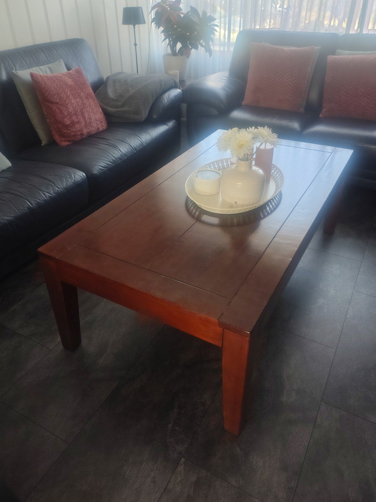 Donker kersen salontafel, Ophalen, 100 tot 150 cm, 50 tot 100 cm, Zo goed als nieuw