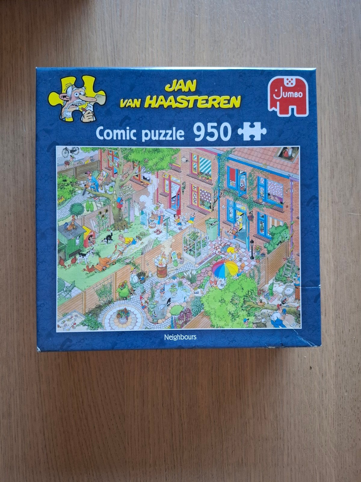 Jan van Haasteren Comic puzzle 950 stukjes - Neighbours, Hobby en Vrije tijd, Ophalen of Verzenden, 500 t/m 1500 stukjes, Zo goed als nieuw