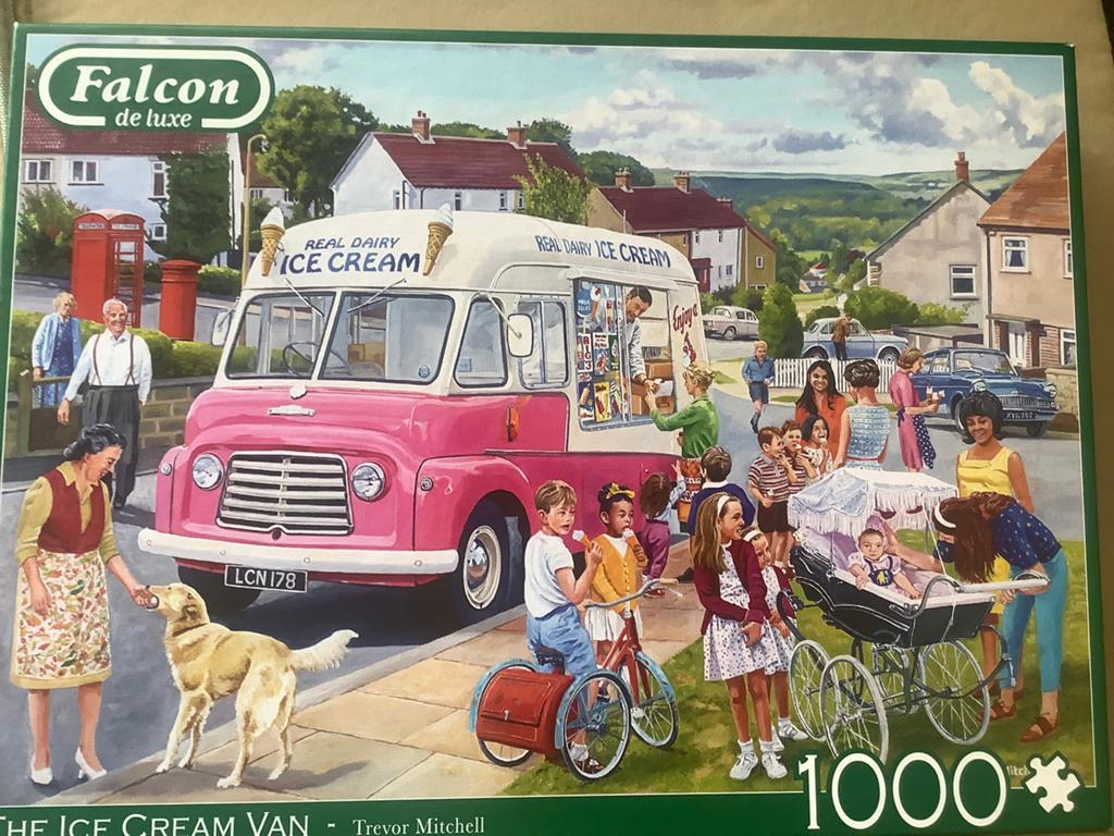 Falcon puzzel 1000 stukjes The Ice Cream Van, Ophalen, 500 t/m 1500 stukjes, Zo goed als nieuw, Legpuzzel