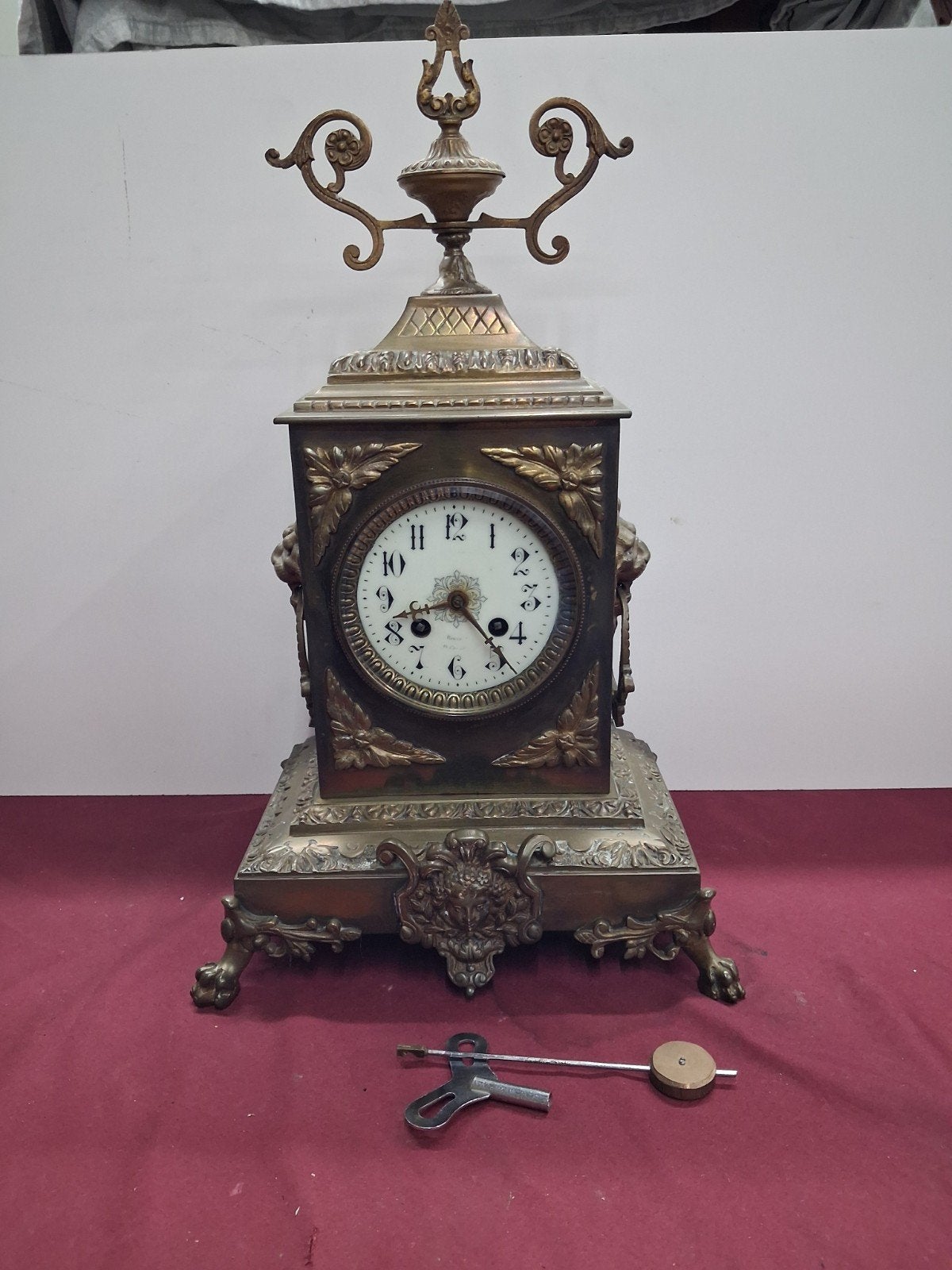 antieke Franse bronze pendule, Antiek en Kunst, Antiek | Klokken, Ophalen