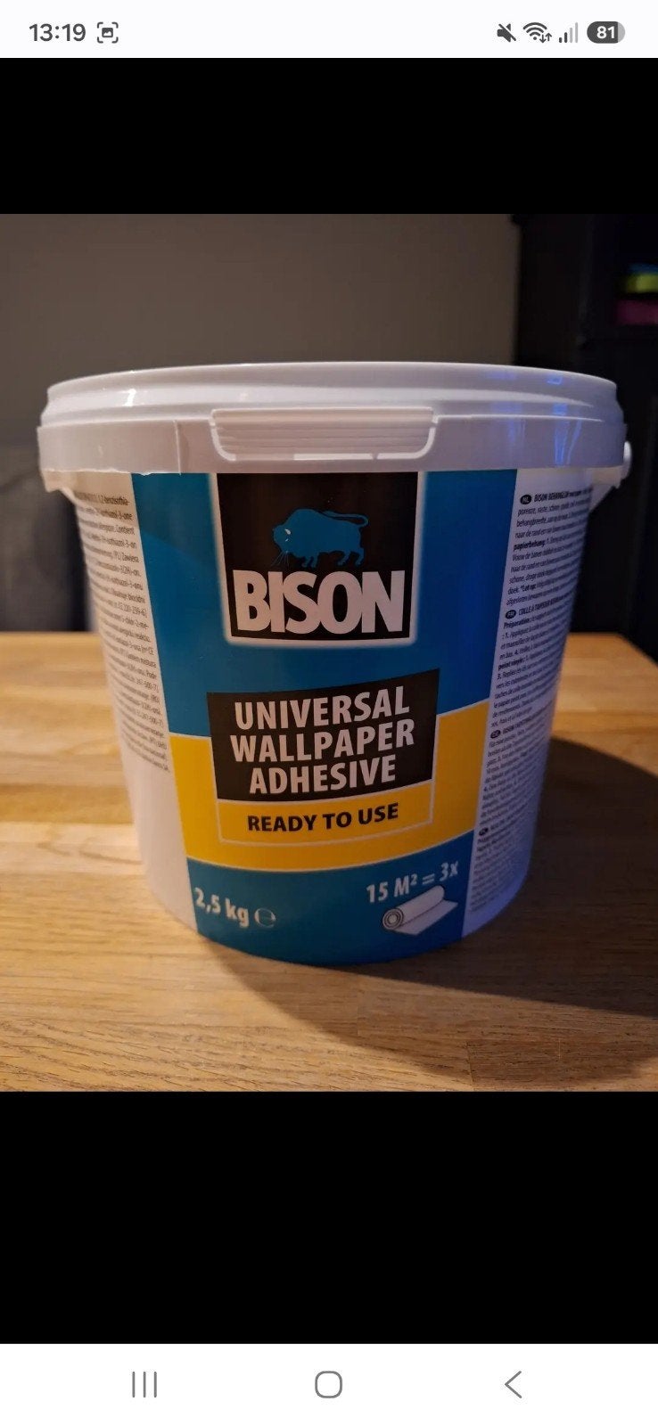 gratis behanglijm bison vol!, Ophalen, Wit