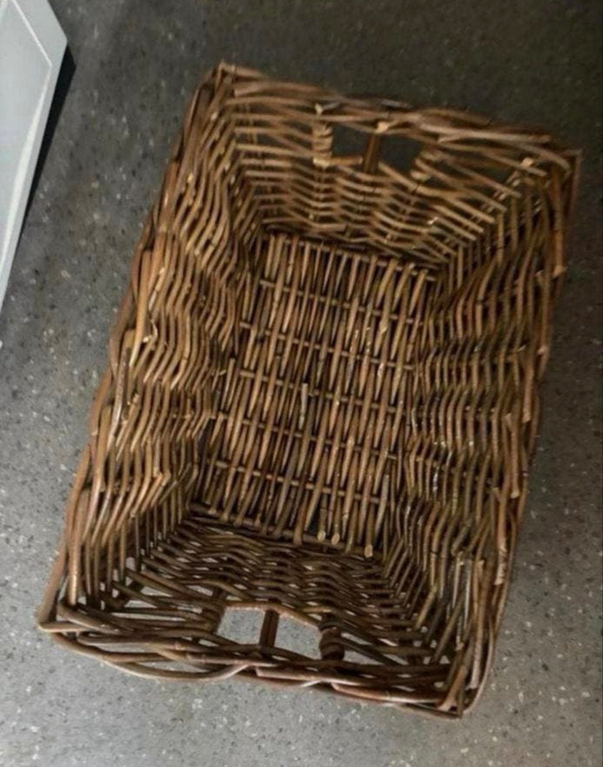 Decoratieve rieten mand - Perfect voor opslag, Gebruikt, Gevlochten, Mand, Ophalen of Verzenden