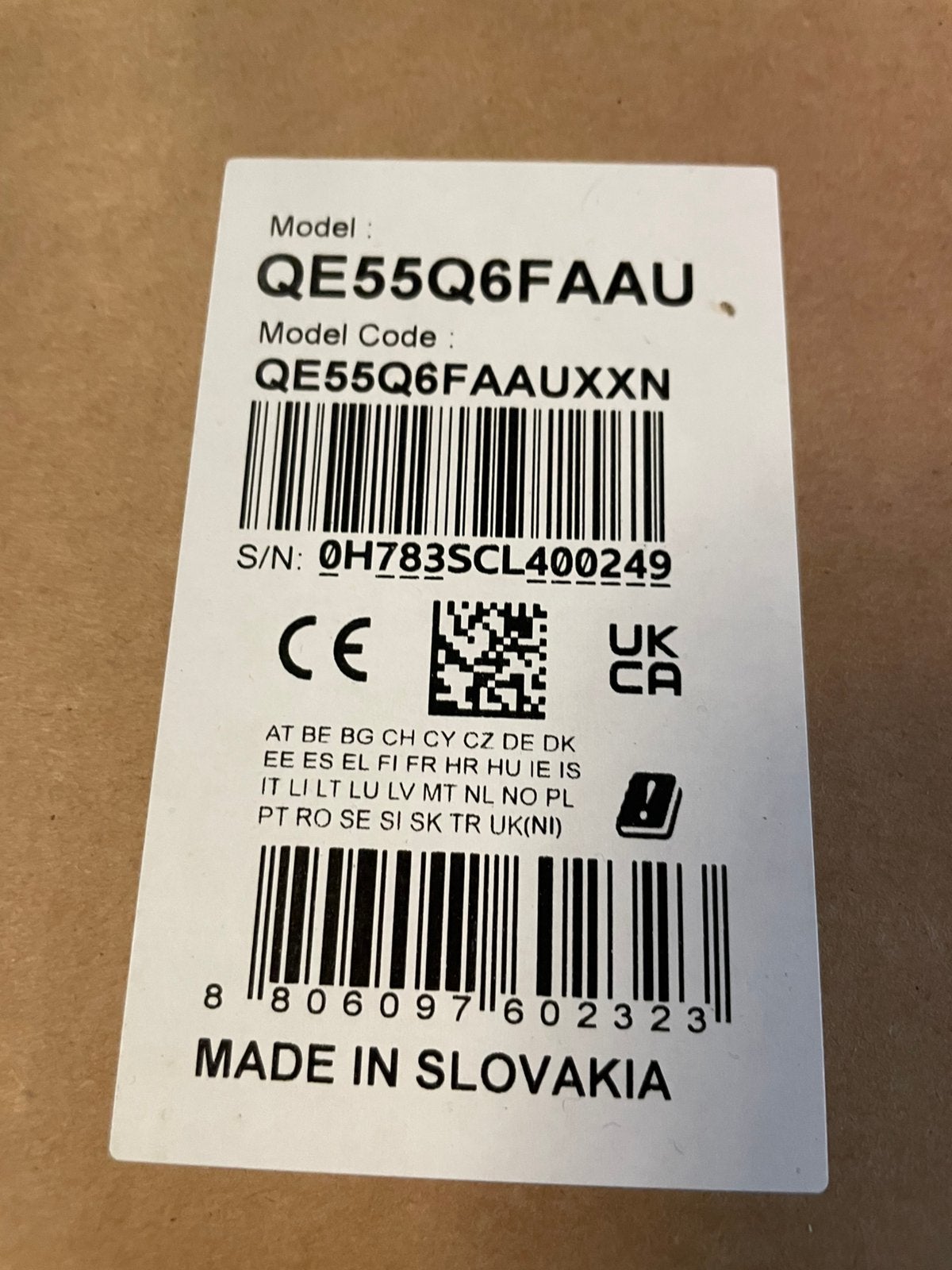 Samsung QE55Q6FAAU 55 inch 4K QLED Smart TV | Nieuw in doos, 120 Hz, Ophalen of Verzenden, Zo goed als nieuw, Samsung