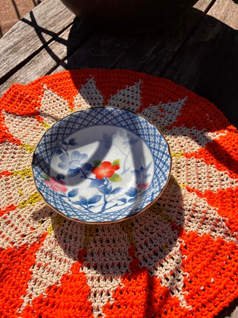 Decoratief Japans schaaltje met bloemmotief, Ophalen of Verzenden
