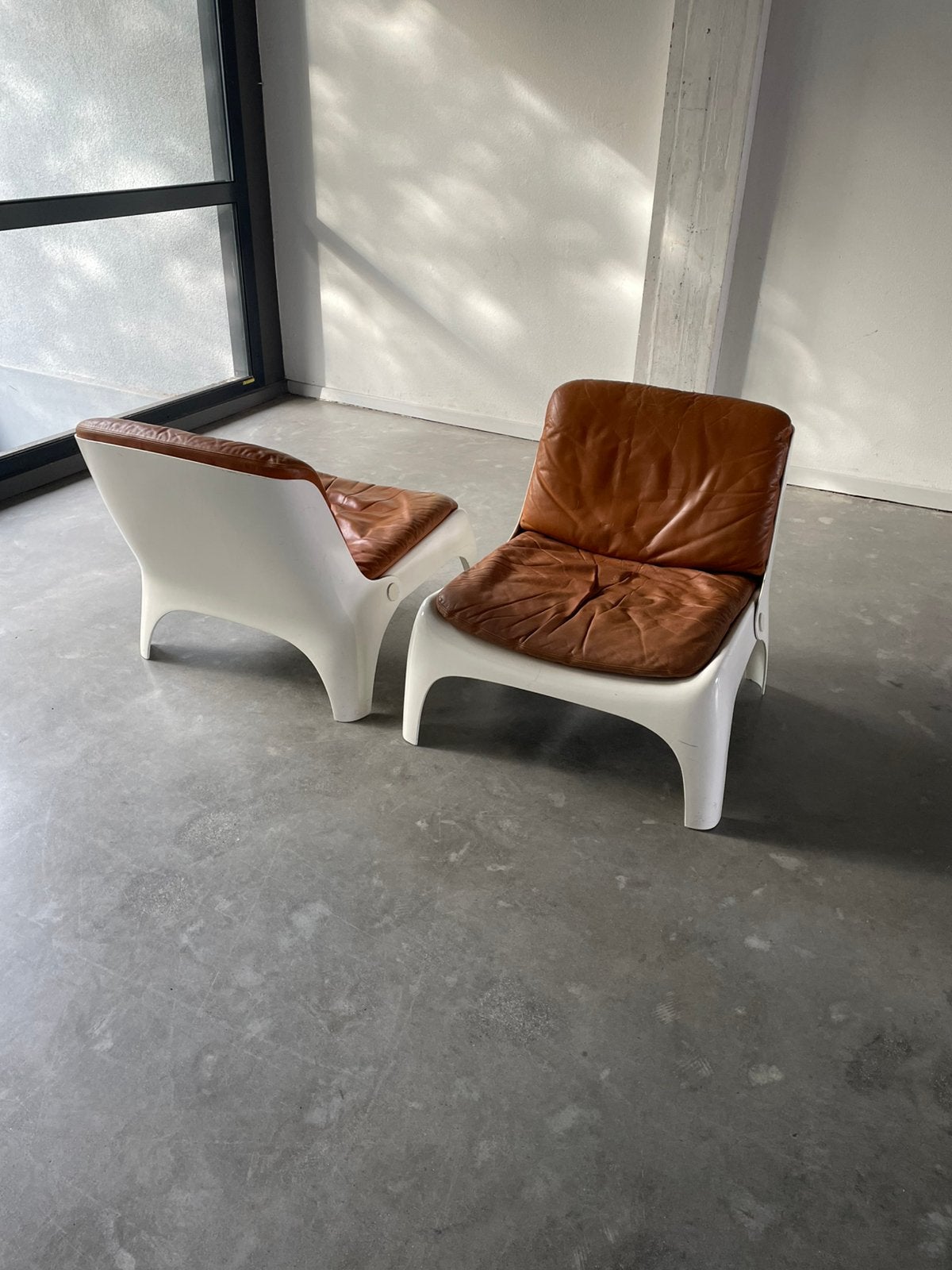 Space Age Fiberglass by Carl Straub 2x jaren 60 vintage, Ophalen, ., 75 tot 100 cm, Zo goed als nieuw
