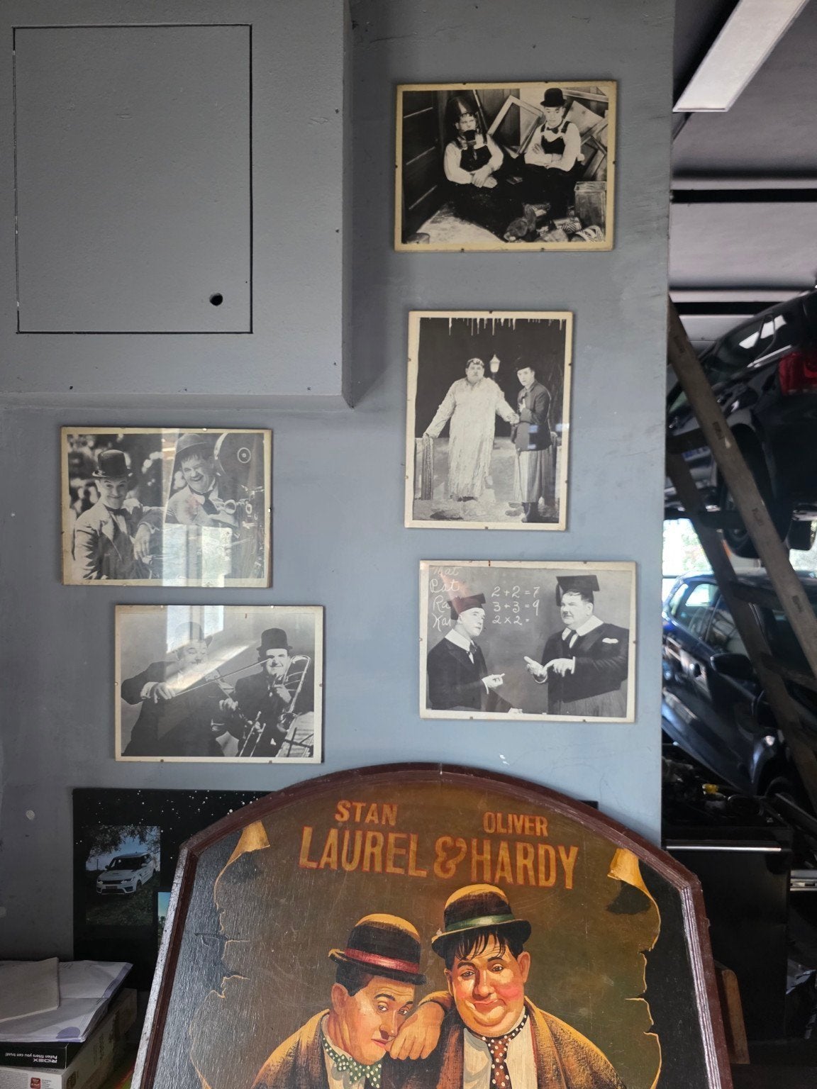 Laurel & Hardy wanddecoratie en foto's, Ophalen of Verzenden, Foto, Overige technieken, Ingelijst