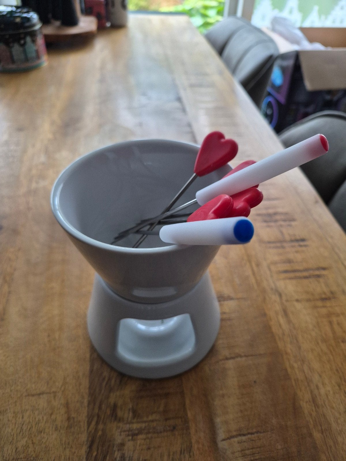 chocolade fondue set, Ophalen, Zo goed als nieuw, Waxinelicht, Fondueset