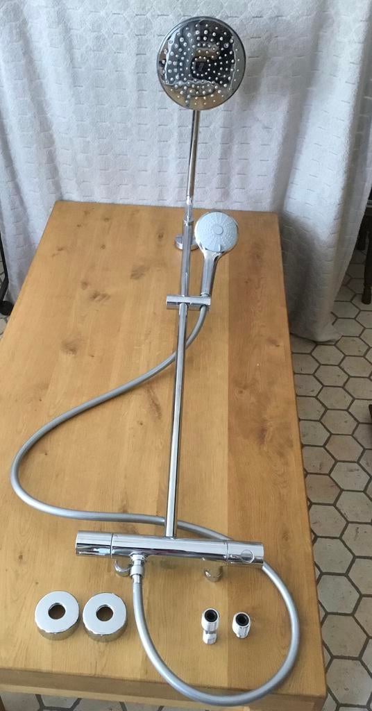Grohe rainshower systeem met thermostaat kraan, Doe-het-zelf en Verbouw, Ophalen of Verzenden, Zo goed als nieuw, Douche