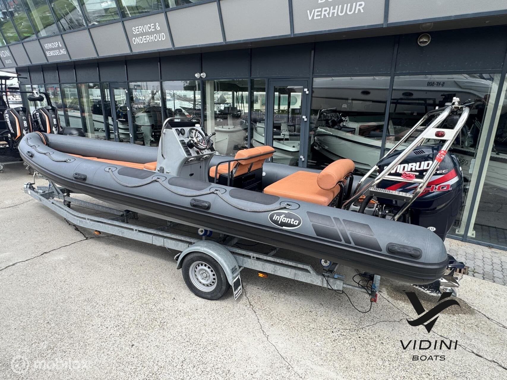 Infanta 7.5 OR rib met Evinrude 250pk HO en trailer, Watersport en Boten, Rubberboten, Overige merken, Gebruikt, -, -